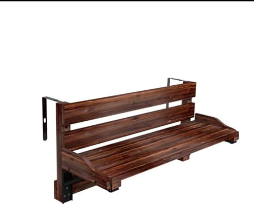 Mesa de balcón con barandilla Colgante, Escritorio Flotante Moderno, Mesa Auxiliar de Patio de Pared, Mesa de Patio Plegable, Escritorio de balcón Ajustable, Mesa de Comedor compacta (60 x 2