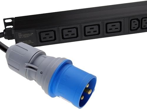 PDU COMBO 4 x C19 Sockets 20 x C13 IEC Sockets to 16A Commando Vertical Unit 3m