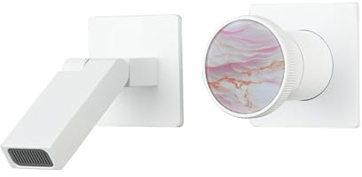 BiaoTeng Robinet Mural Salle de Bain Cascade Mitigeur Lavabo Encastré Monocommande eau Chaude et Froide Laiton Robinet Lave Main Blanc
