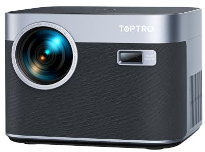TOPTRO Projector 4K Support, Smart Projector with 1000ANSI Auto Focus/Keystone, WiFi 6 Bluetooth, 50% Zoom 1080P Movie Projectors for Home Cinema/Bedroom/Party/Camping