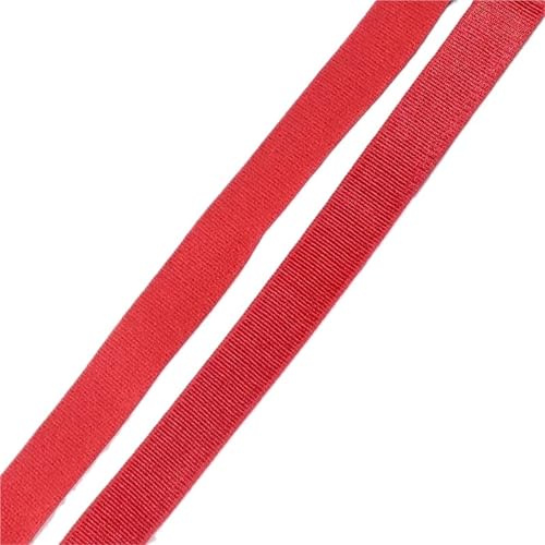 Cinta Elastica Costura Bandas elásticas de 5 metros for correas sujetador, 6-25mm, cinturón hombro goma elástica, ropa interior, cinta primavera, suministros costura(Red,6mm)
