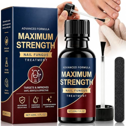 Extra Strong Fungal Nail Treatment for Toenails & Fingernails Formula Extra Strong Antifungal, Antifungal Formula to Repair & Renew Thick Damaged Nails, Strengthen & Restore Healthy Nails, 30ml