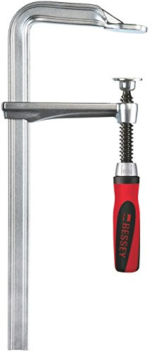 BESSEY Ganzstahlzwinge GZ125 | 1250 mm Spannweite | 120 mm Ausladung | Federndes und elastisches Spannen reduziert Vibrationen und ermöglicht präzise Ergebnisse bei Holz- und Metallarbeiten