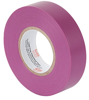 Gardner Bender GTV-667P Isolierband, 1,9 cm x 20,1 m, langlebig, leicht zu wickeln, schwer entflammbar, Violett