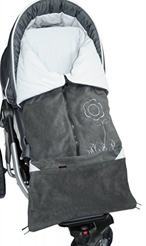 ByBoom Universal Baby Fußsack und Decke 2in1 für Kinderwagen/Buggy, kuschelig-weiche Kinderdecke, Unterlage, Krabbeldecke 100x100cm doppelseitig, flauschig, ideal vom Frühling bis Herbst