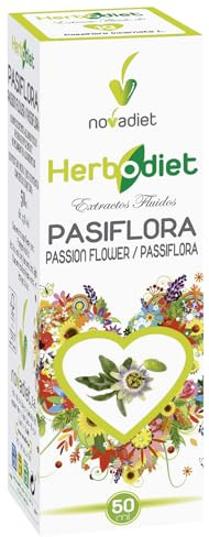 Novadiet - HERBODIET EXTRACTO DE PASIFLORA con Passiflora incarnata L. - Complemento Alimenticio para el Nerviosismo, Ansiedad y Estrés - Mejora la Calidad del Sueño - Envase de 50 ml