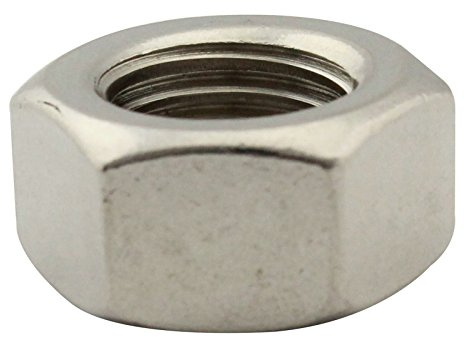 SC-Normteile | 50 Stück Sechskantmuttern (Standard) | M5 | DIN934 | rostfreier Edelstahl A2 (V2A) | SC934
