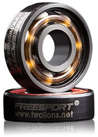 8pcs Cuscinetti di Pattino in Ceramica, 608 RS Abec 9 Longboard Rullo Cuscinetti da Skate, Skateboard Bearings, 8mm x 22mm x 7mm - Nero