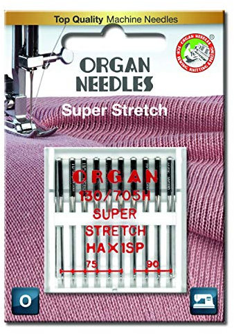 Organ 10 Nadeln für Nähmaschinen Super Stretch Mix 75-90