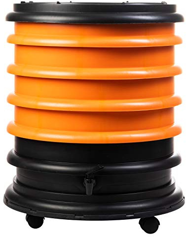 WORMbox | Wurmkomposter Wurmfarm Wurmkiste mit 4 Schalen Orange | 64 Liter | Regenwurmkomposter, Kompostwürmer produzieren Wurmhumus