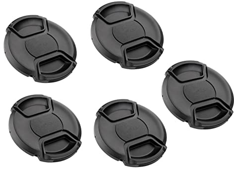 Objektivfilter zum Aufstecken, 55 mm, 55 mm Objektivdeckel, 55 mm Schutzabdeckung für DSLR-Kameraobjektiv, 5 Stück