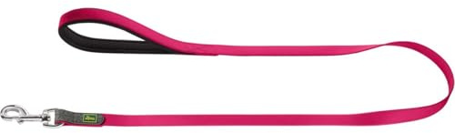 HUNTER Convenience Hundeführleine | Kunststoff mit Neopren-gepolsterte Handschlaufe, griffig & pflegeleicht, Farbe: Himbeere, Größe: 15/120
