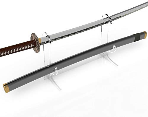 WANLIAN Schwertständer, Schwerthaken, Acryl, zweilagig, wandmontiert, Samurai-Schwertständer, Display-Ständer, unterstützt alle Schwerter (transparent)