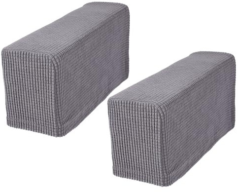 FAVOMOTO Armlehnenbezüge, 2PCS Sofa Armlehnenbezüge Verstellbar, Stretch Sofa Armkappen Armlehnenschoner Sesselschoner mit Armlehne Armrest Cover Armlehnen bezug Armlehnen Schonbezug Schutz