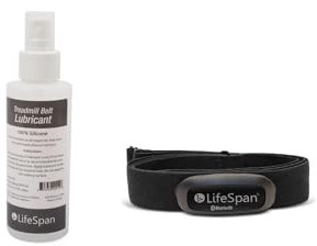 LifeSpan Fitness Laufband Starterset Silikonspray + Herzfrequenzmesser