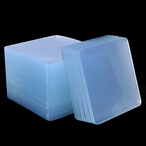 YUANQIAN Cuscinetti biadesivi per il montaggio, cuscinetti adesivi quadrati, nastro adesivo rimovibile, resistente, lavabile, trasparente, 60 mm (100)