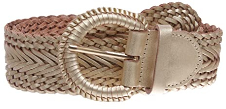 Damen 5,1 cm breiter geflochtener gewebter runder Ledergürtel