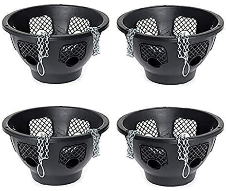 DIVCHI 14 Inch Indoor Outdoor Balcony Patio Hanging Basket Set of 4
