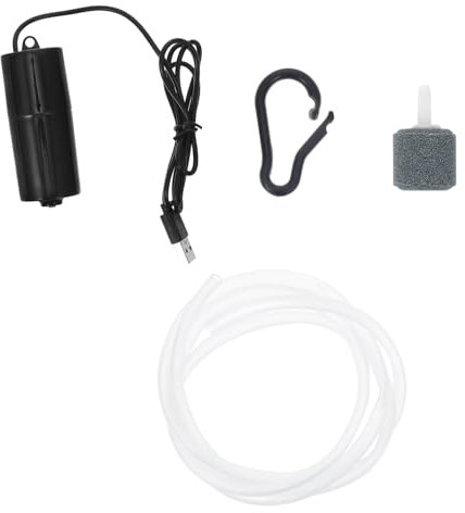 Werkzeug 1 Set Belüfter Tank Fischwasser Belüftung Sparpumpe Und Wiederaufladbare Stummschaltung Stromversorgung Energieschnalle Schwarz Mit Ultra-Leisem Tragbarem Aquarium
