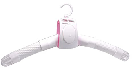 Secadora de Ropa Eléctrica, Percha Eléctrica Portátil para Secadora de Ropa de Viaje, Percha para Zapatos Inteligentes, Secadora Eléctrica (Blanco y Rosa)