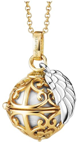 Engelsrufer Damen Anhänger für Halskette mit Flügel aus Sterling Silber mit austauschbarer Klangkugel, nickelfrei