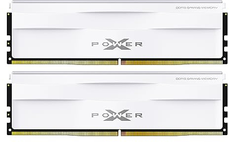 Silicon Power DDR5 32 GB (2 x 16 GB) 6000 MT/s (PC5-48000) 288-stifts CL30 1,35 V UDIMM skrivbordsminnesmodul RAM SP032GXLWU60AFDG vit