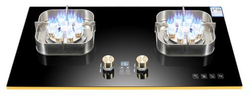 Cuisinière Au Propane, Cuisinière Au Propane Portable À Double Brûleur, Table De Cuisson À Gaz En Verre Trempé Maximum 17060BTU Adaptée À Aux Camping-cars Et Aux Appartements (Color : LPG, Size : St