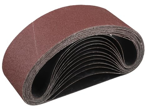 STEBRUAM 12PCS Sanding Belt 75 x 533 mm 80 Grit