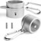 2pcs Flag Pole Rings, Aluminum Alloy Flagpole Rings with Bearings, for 360 Degree Rotating Heavy Flag Pole Clips with Hook for 0.75-1.0 Diameter Flagpole