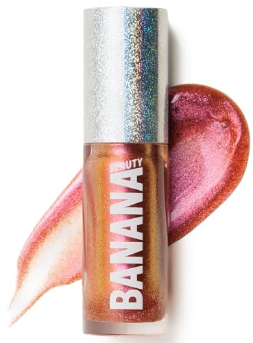 Banana Beauty 3D Glitter Lipgloss Disco Fever – Plumping Lipgloss mit Juicy Look – Nicht klebende Formel – Lipglos mit Maracuja-Öl – Glänzender Lip Gloss – Must Have Beauty Zubehör