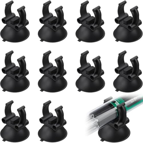 BUKYCAT 18er Pack Aquarium Heizer Saugnäpfe, Heizstab Saugnapf Schlauch Halter Rohrhalter, Standard Heizstabhalter Klammern, Aquarium Heizer Saugnäpfe für Aquarien (Nicht für Airline-Schläuche)