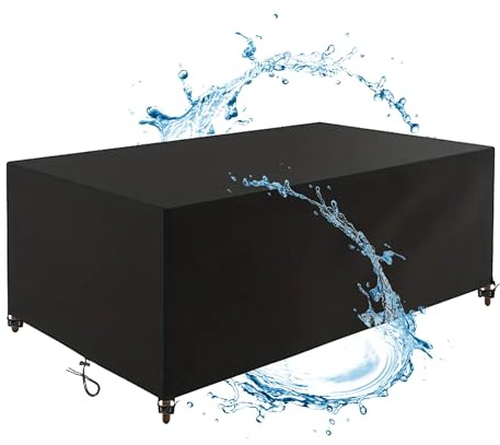 OUZUIU Gartensofa-Bezug Schutzhülle,225x110x75cm/LxWxH420D Reißfest Oxford Gewebe Wasserdicht Winddicht UV-Beständig, zur Abdeckung von Terrassenbänken, Rattanmöbel Schutzhülle