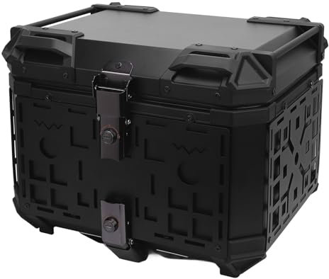 Asixxsix 45L Aluminium Top Case, Wasserddelkter Schloss, Schnellfreisetz