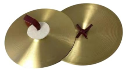 TTETTZ 2 Stück Crash Becken für traditionelle Percussion Handbecken Musikinstrument für Auftritte, 14 Inch