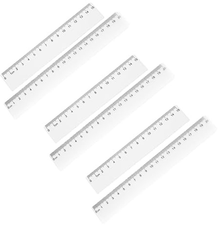 6 Stück Kunststoff Lineal,15cm 20cm Lineal Set Transparent,Kinder Kleines Lineal 15cm Grundschule,Ruler,Flexibel Präzision Lineale Messwerkzeug Geprägte Zentimeter Einteilung für Schule Büro Zuhause