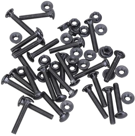 Bulloni a testa piatta M8 x 60 mm, con flange, accessori per dadi ad alta resistenza e resistenza alla corrosione, 25 pezzi
