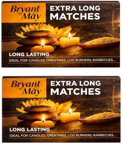 Bryant & May Extra Long Matches 94mm, Pack of 2