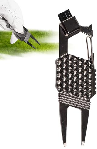 Zunishaone Lochreparaturwerkzeug, Multifunktionswerkzeug aus Legierung für Golfbälle, Bieröffner, leichtes Gadget für Golfer, Inselreiniger für Männer Frauen Mädchen Anfänger