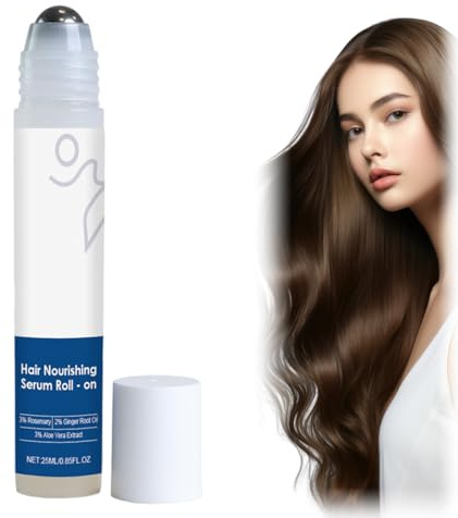 1 Pièces Sérum de croissance des cheveux romarin Roll On, sérum pour cuir chevelu bloquant la DHT favorise le flux d'oxygène, réduit la chute des cheveux