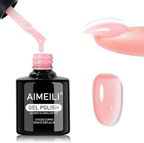 AIMEILI Gel Nail Polish Semipermanenter Nagellack Rosa Gellack UV Für Nagelstudio DIY Zuhause 10ml - 001