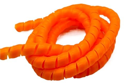 Styire 2 metri di guaina for cavi da 8 mm a 16 mm, ignifuga, a spirale, for tubi flessibili dell'acqua, tubo di protezione Protezione Copertura(Orange,ID 10mm)