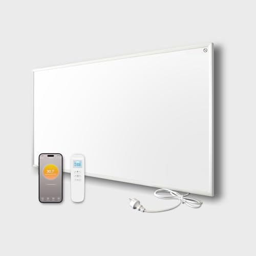 Byecold Infrarotheizung mit Thermostat 700 Watt, App Fernbedienung Steuerung, Infrarot wandmontage Elektroheizung Energiesparende, Wandheizung Heizpaneel Elektrisch Energiesparend Überhitzungsschutz