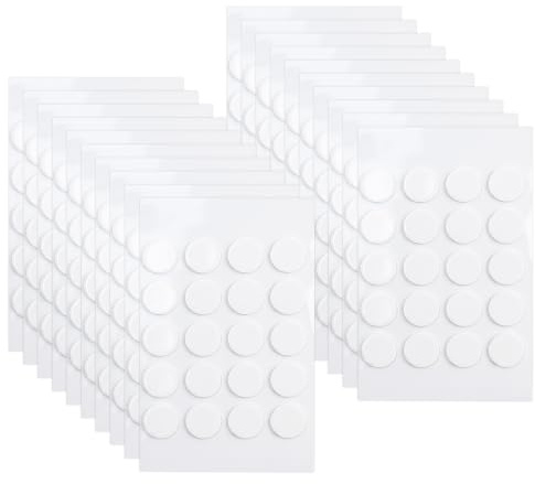 Stalora 400 puntos de pegamento de doble cara transparentes (0,8 mm), pastillas adhesivas extraíbles sin huella para globos, decoración de fiesta, techo, bricolaje y scrapbooking