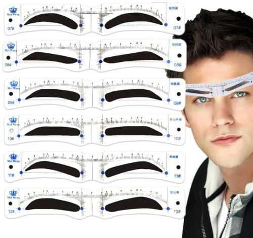 Stencil per sopracciglia da uomo con fascia per capelli | Kit per modellare il monociglio per principianti, strumento per modellare le sopracciglia con cinturino per sopracciglias