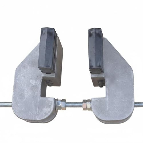 QSTDGVPW Crane Rail Buffer Rail Trolley Stopper Shock Absorbing Rubber Block Impact Cushion Pad Clamping Structure Suitable for Factory Workshop Equipment, I-Beam Track Limit Stop Cast Aluminum