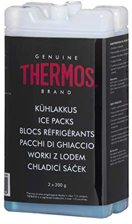 Thermos 4082.000.200 Kühlakku Ice Pack, Kunststoff blau 200g, 2er Pack, ideal in Verbindung Kühltaschen