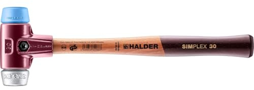 Halder 3019030 simplex soft-face TPE-soft/suave metal mazo, multicolor, 30 mm