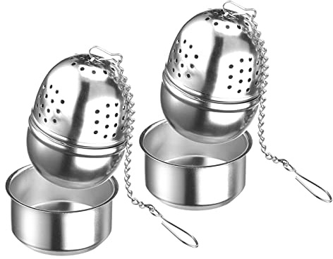 Westmark 2 teägg, ovala, med undersats, teatime, rostfritt stål, ø 4,3 cm, 157722E3