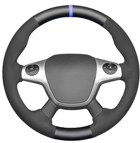 MEWANT Lenkradbezug für Ford Focus 2012-2014 / Escape 2013-2016 / C-MAX 2013-2018 Suede&Echtleder