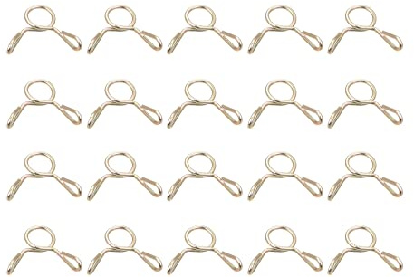 sourcing map Lot de 20 colliers de serrage pour tuyau de carburant - 4 mm ID - 5-5,5 mm OD - 65 Mn - En acier - Pour moto et scooter